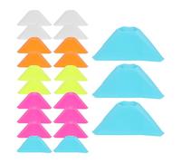 COOPHYA 30pcs Plastic Soccer Cones for Sports Training with Triangle Shape, Stackable and Resist Deformation, for Youth Speed and Agility Drills in Dynamic Direction Training