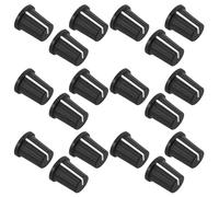 COOPHYA 30pcs Rotary Control Knob Caps Plastic Flower Stem Shape Black Volume Control Knob with Channel Switching Integrated Rotary for Mixer and Guitar Pedal