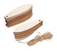 COOPHYA 30pcs Wooden Surfboard Shapes DIY Craft Blanks for Painting and Graffiti, Rectangular Hanging Wood Decorations for ’ Summer Beach Party and Seaside Wall Art