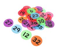 COOPHYA 36pcs Number Stickers Nylon Assorted Color Organizing Easy to Use Line up Spots for Classroom Floor Random Color