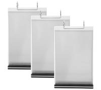 COOPHYA 3pcs Acrylic Desktop Menu Holders 6 Pages Double Sided Ring Binder, Vertical Flip Display Rack, Stylish and Contemporary Menu Stand for Restaurant and Store Use