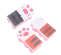 COOPHYA 3pcs Cat Claw Kitchen Cleaning Sponge Set, Thickened Non-Scratch Scrubbing Sponges for Dishwashing and Surface Cleaning, Multi-use Household Scrubber Pads with Random Colors