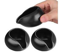 COOPHYA 3Pcs Ceramic Milk Pitcher Set with Snug Handle and Guide Port Design, Mini Gravy Boats for Coffee and Tea Service, Western Restaurants, Sturdy Ceramic Milk Jug and Sauce Pitcher