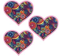 COOPHYA 3pcs Iron on Embroidery Patches for Clothes Fine Craftsmanship, Assorted Colour Cloth Appliques for Mending Wallets and Bags, Elegant and Beautiful DIY Clothing Decorations