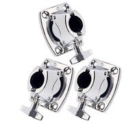 COOPHYA 3pcs Metal Cymbal Clamp Mount for Drums with Professional Durability and Universal Compatibility Silver Drum Accessory Clamps Hardware