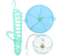 COOPHYA 3pcs Plastic Parrot Feeding Ball Set for Hamsters and Parrots, Animal for Climbing and Cage Installation, Sturdy Pet to Encourage Foraging and Play