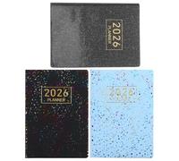 COOPHYA 3pcs Pocket Planner 2026 Mini Daily Schedule Notepad Portable Agenda Planner Academic Calendar Book Office School Stationery Supplies
