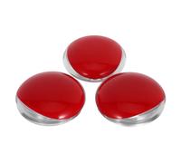 COOPHYA 3PCS Portable Makeup Boxes for Women with Mirror - Red Empty Blush and Powder Compact Cases with Lash Storage Organizer Tray - Travel Cosmetic Container for False Eyelashes and