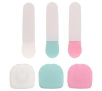COOPHYA 3pcs Silicone Face Mask Brush Applicator Set with Dust Cover for Cosmetic Needs at Home, Featuring Gentle Touch and Resilient Silicone Material, for Applying Mud and Cream Skincare