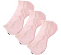 COOPHYA 3pcs Silk Sleep Mask for Deep Sleep, Breathable Light Blocking Eye Cover for Women Men, Soft Pink Satin Sleeping Mask Elastic Strap for Travel and Nap