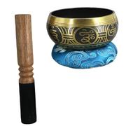 COOPHYA 3pcs Tibetan Singing Bowl Meditation Set Yoga Sound Bowl Mallet and Cushion Handmade for Relaxing and Meditation