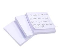 COOPHYA 3pcs White Paper Memo Pads with 100 Sheets Each, Easy to Write and Read Self-stick Notes, for Office and Business Settings