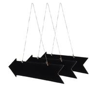 COOPHYA 3pcs Wooden Chalkboard Signs with Easy to Hang Arrows, Directional Instructions, Stylish Decorative Memo Boards for Home and Parties, Black Small Chalk Boards