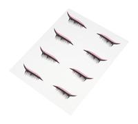 COOPHYA 4 Pairs Self-adhesive Waterproof Eyeliner Tape with Pink Eyelash Stickers, Plastic Material Eye Line Decal for Women, for Cosplay and Daily Life Makeup