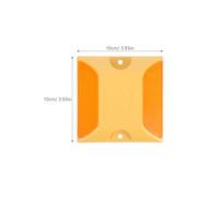 COOPHYA 4 Pcs Reflective Road Markers Pavement Studs Yellow Abs Material High Visibility Visual Guidance Versatile Application for City Roads