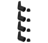 COOPHYA 4 Sets Keyboard Stand Tube End Bumper Tips with Non-slip Rubber Sleeve and Plastic Cap, Easy Installation and Non-marking Design, Fit 1" Tube for Piano Stand Use in Music