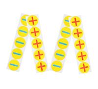 COOPHYA 4 Sheets of Self Adhesive Battery Stickers for Electrical Machines, round 50mm Pvc Waterproof Polarity Decals Identification and Compliance Features for Other Equipment