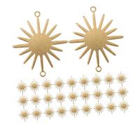 COOPHYA 40pcs Sun Connector Charms for DIY Jewelry Making Supplies Unique Sun Flower Design Pendants for Bracelets Necklaces and Craft Projects Reliable Material for Lasting Creativity