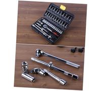 COOPHYA 46PC Auto Repair Tool Set Ratchet Wrench Combination with Vanadium Steel Sockets Durable Mechanics Kit Portable Repair Case Box Random Color