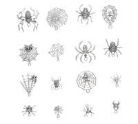 COOPHYA 48pcs Halloween Alloy Spider Charms Lightweight Metal Spider Pendants with Intricate Web Design DIY Crafting Findings for Jewelry Making and Festive Decorations Family-friendly