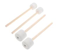 COOPHYA 4pcs Bass Drum Mallets Set with Wooden Handles and Felt Heads - 12.6 Inch Marching Drumsticks for School Band, Orchestral Practice, and Percussion Accessories