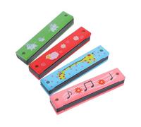 COOPHYA 4pcs Boy Girl Harmonicas Portable Musical Instruments for Toddlers and Educational Toys Giraffe Note Cow Sheep