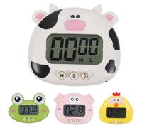 COOPHYA 4Pcs Cute Cartoon Animal Digital Countdown Kitchen Timer with Magnetic Back Small Portable Timers for Cooking Baking Study and Work Management Bright Colors