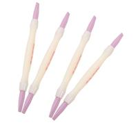 COOPHYA 4pcs Double-Head Cuticle Stick and Round Cuticle File Polishing Pen for Manicure Pedicure Nail Buffer Tool Professional Beauty Salon Use