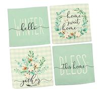 COOPHYA 4pcs Floral Cushion Covers Comfortable Decorative Pillowcases for Room Versatile Home Decor Plant Print Soft Suitable for Various Styles