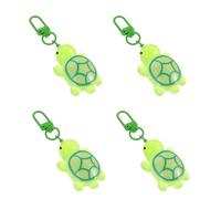 COOPHYA 4pcs Luminous Turtle Keychain Set, Glow in The Dark Acrylic Keyrings with Lightweight Design and Easy to Identify Features, Backpack Decoration and Party Favor Accessories