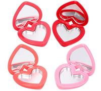 COOPHYA 4pcs Makeup Empty Color Mixing Box Empty Eyeshadow Holder Heart Shaped Plastic Portable Convenient and Practical Travel Gift for Wife Girlfriend