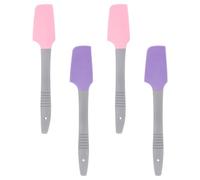 COOPHYA 4Pcs Silicone Wax Spatulas Household Wax Applicators Multi-Function Waxing Sticks for Body Face with Purple and Pink Professional Accessory Set