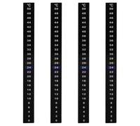 COOPHYA 4pcs Temperature Sticker Strips Pet Material Easy to Use Easy to Clean Black Aquarium Stickers for Sourdough Bread Baking and Home Brewing