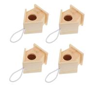COOPHYA 4pcs Unfinished Mini Bird House Kits for Diy Outdoor Nesting Boxes Lightweight Hummingbird Houses for Garden Decor Close Observation of Birds