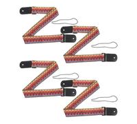 COOPHYA 4pcs Woven Strap Guitar Accessory Ukulele Strap Bohemian Style Retro Aesthetic Cotton Shoulder Belt Adjustable Reduces Wear on Clothing Versatile Use for Hawaiian Ukulele Banjo