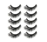 COOPHYA 5 Pairs False Eyelashes with Diamonds for Dance Performance, Synthetic Fiber Material, Thick and Long Lashes to Create Day or Nighttime Looks, for Latin Stage Shows