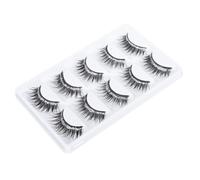 COOPHYA 5 Pairs Natural Fake Eyelashes for Women Lightweight Artificial Fiber False Lashes with Glitter, Dense and Not Easy to Break for Eye Makeup and Daily Wear