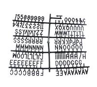 COOPHYA 5 Pcs Plastic Letter Board English Letter Board Lightweight Black White Plastic Numbers Set Reusable Handcraft Messages Look for Restaurants and Office