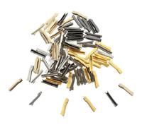 COOPHYA 50 Pairs Zipper Stops Replacement Zipper Foot Universal Zinc Alloy Assorted Colour Easy to Use Suitable for Clothes Repairing Store and Home