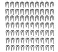 COOPHYA 5000pcs Stainless Steel Round Dome Four-Prong Rivets 2.5x3.6mm Silver Metal Nail Studs for Clothing Shoes Bags DIY Leather Craft Accessories
