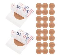 COOPHYA 50pcs Breathable Fabric Knuckle 22mm Round Wound Protective Stickers for Adults First Aid Supplies