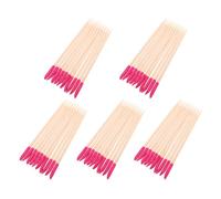 COOPHYA 50pcs Disposable Dual-Ended Wooden Cuticle Pushers Sanding Tips, Rose Red Orange Wood Nail Sticks for Manicure and Pedicure Nail Art Tools