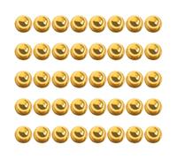COOPHYA 50pcs Medium Gold Plastic Buttons for Chef Coat Sewing Kit, Uniform Replacement Buttons for Professional Chef Jackets, DIY Tailoring Repair Accessories