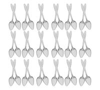 COOPHYA 50pcs Stainless Steel Bird Nursing Spoons Ergonomic Hand Feeding Tools for Parrots and Chicks Precise Curved Scoop for Handrearing Fragile Birds Portable Feeding Accessory