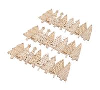 COOPHYA 50pcs Unfinished Wooden Tree Ornaments - Blank Wood Cutouts DIY Craft Mini Christmas Wood Pieces Embellishments for Painting Holiday Xmas Tree Hanging Decorations
