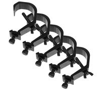 COOPHYA 5pcs Metal Stage Light Clamp Hooks Heavy Duty Light Clamps Sturdy Lighting Truss Fixes Around Truss Black 5.50x2.83x1.18in for Stage Lighting