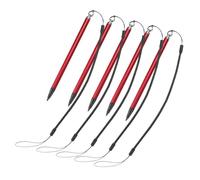 COOPHYA 5pcs Red Stylus Pens for Touchscreen and Phone, Portable Lightweight Drawing Stylus with High Precision and Anti-loss Rope, for Creating on Tablets and Smartphones