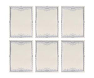 COOPHYA 6 Pieces Certificate Paper 12k Border Inner Page 11.79x8.25x0.04inch Two-Side Offset Paper Easy to Write Horizontal Vertical Format Academic Awards for Students and Volunteers