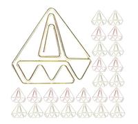 COOPHYA 60Pcs Rose Gold and Gold Diamond Paper Clips, Small Metal Paperclip Bookmarks for Office, School, and Home Paper Organization, Cute Mini Clips for Documents and Notes