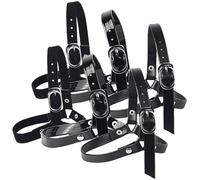 COOPHYA 6pcs Adjustable Black Pu and Metal High Heel Straps Fixing Buckle Design, Skin-friendly and Adjustable Shoe Strap Extenders for Female High Heels, Creative and Beautiful Accessory